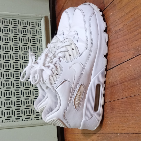 Nike Shoes - Women's Nike Air Max 90 ltr all white all leather Youth 5.5 / women's 7.5